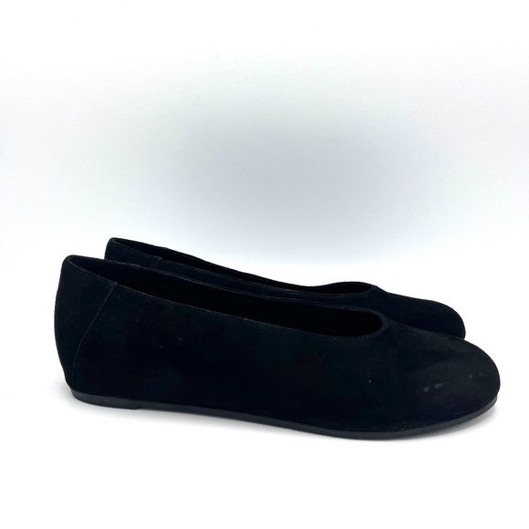 Eileen Fisher Una 2 Slip On Flat Hidden Wedge Shoe Black Suede Size 8.5 - Picture 4 of 13